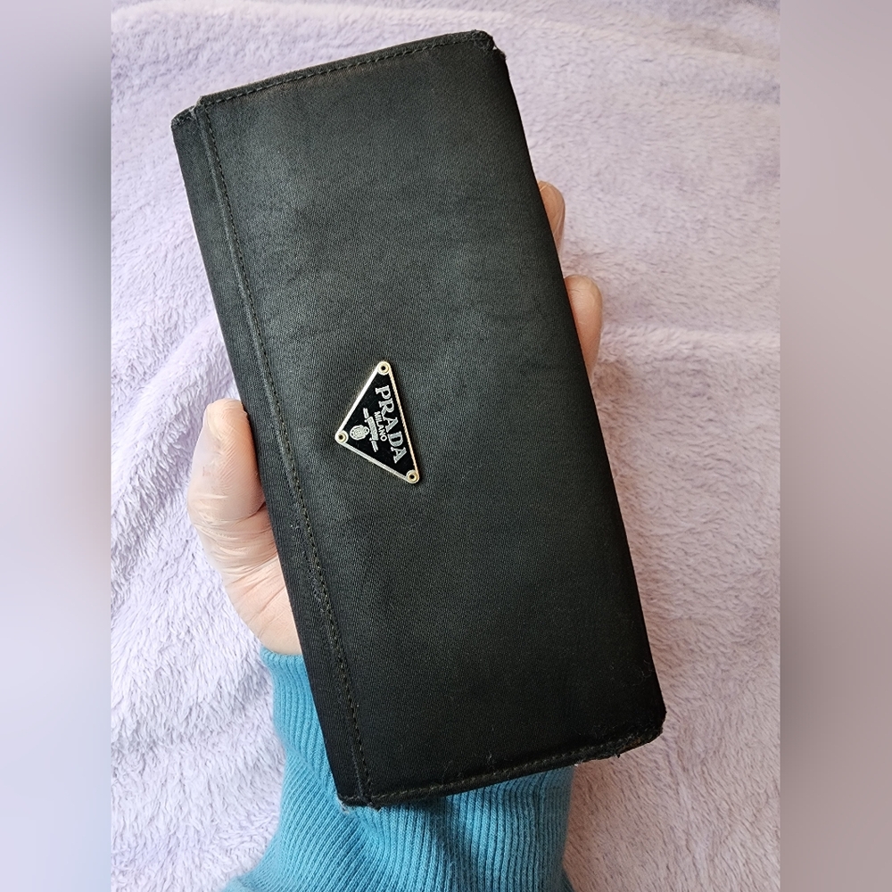 Prada Tessuto (Nylon) Black Long Wallet